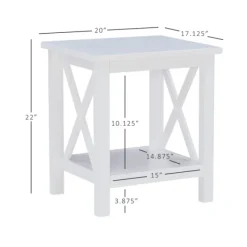 Accent & End Tables-Kirkland's Home Antique White X Side Frame Accent Table