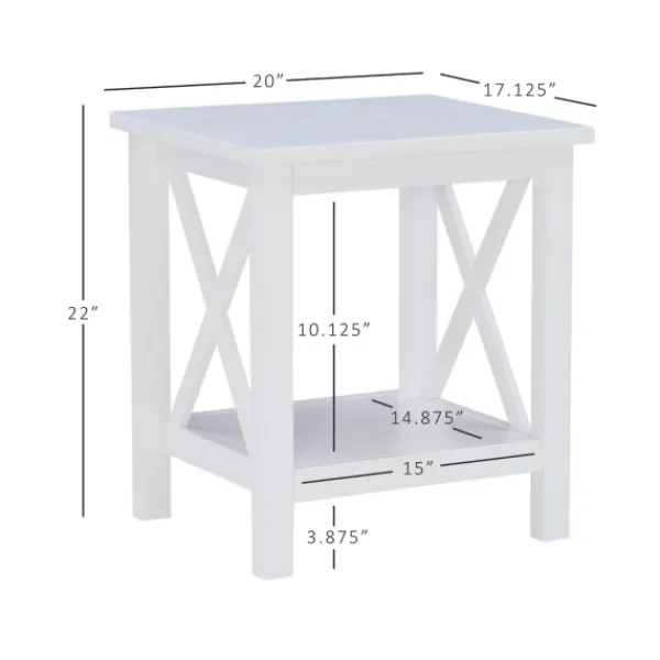 Accent & End Tables-Kirkland's Home Antique White X Side Frame Accent Table