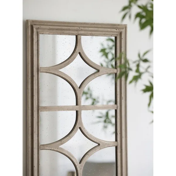 Decorative Mirrors-Kirkland's Home Antique Whitewashed Diamond Panel Wall Mirror