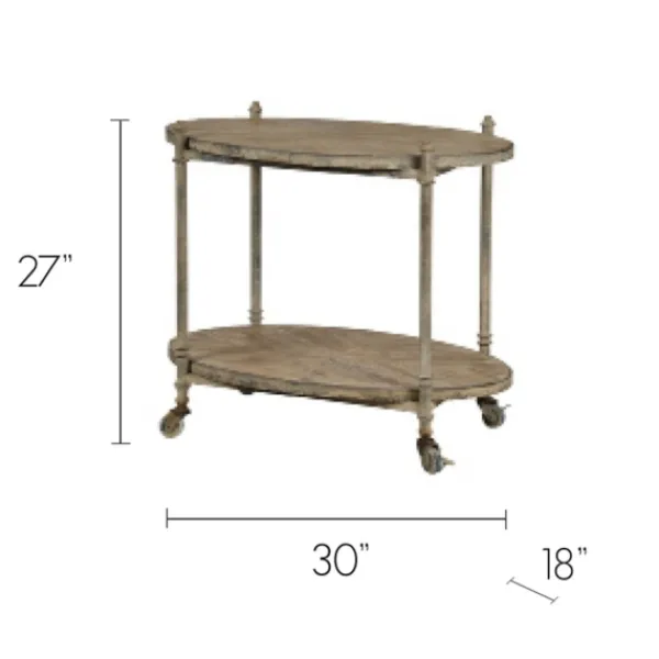 Kitchen Islands & Bar Carts-Kirkland's Home Antique Wood And Metal Bar Cart