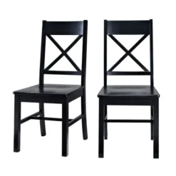 Dining Chairs-Kirkland's Home Antique Wood Dining Chairs, Set Of 2 Black