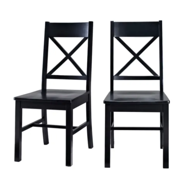 Dining Chairs-Kirkland's Home Antique Wood Dining Chairs, Set Of 2 Black