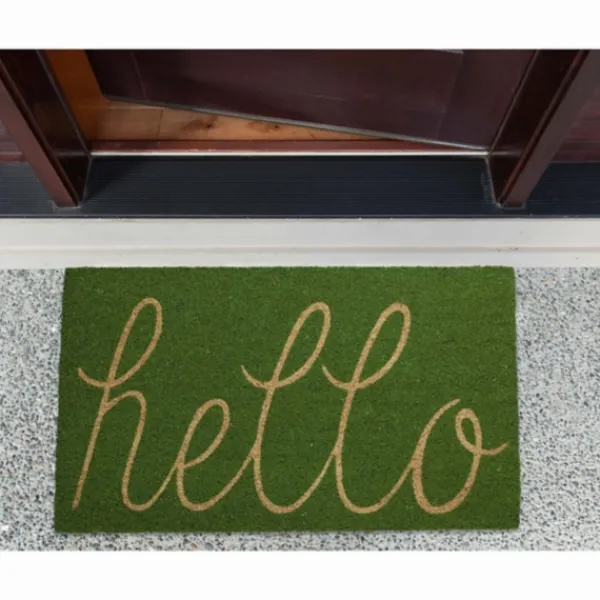 Doormats-Kirkland's Home Apple Hello Doormat Green