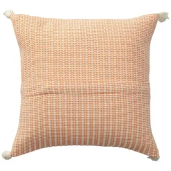 Pillows-Kirkland's Home Apricot Trapeze Organic Cotton Throw Pillow Orange/Ivory