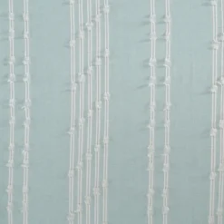 Shower Curtains-Kirkland's Home Aqua Cotton Jacquard Shower Curtain Blue