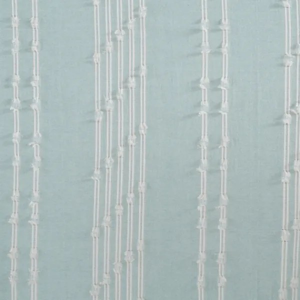 Shower Curtains-Kirkland's Home Aqua Cotton Jacquard Shower Curtain Blue