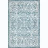 Outdoor Rugs-Kirkland's Home Aqua Embellished Indoor/Outdoor Area Rug, 3X4 Blue/White