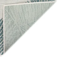 Outdoor Rugs-Kirkland's Home Aqua Forest Leaf Indoor/Outdoor Area Rug, 6X9 Green/White