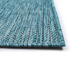 Outdoor Rugs-Kirkland's Home Aqua Intertwine Indoor/Outdoor Area Rug, 7X9 Blue