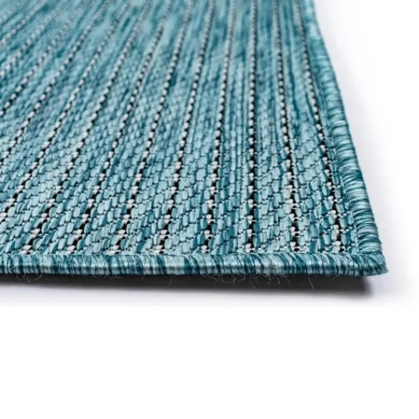 Outdoor Rugs-Kirkland's Home Aqua Intertwine Indoor/Outdoor Area Rug, 7X9 Blue