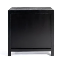 Cabinets & Sideboards-Kirkland's Home Arch Cane And Wood Cabinet Black
