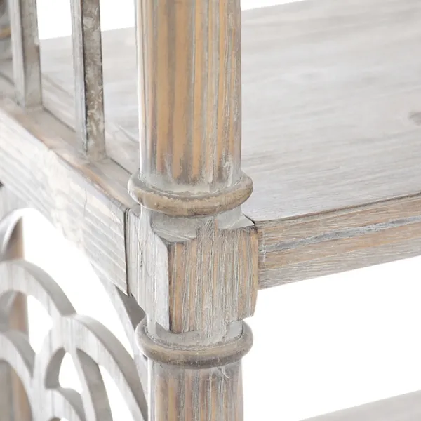 Accent & End Tables-Kirkland's Home Arch Sides Cathedral Side Table Tan