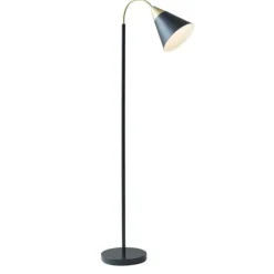 Floor Lamps-Kirkland's Home Arched Cone Shade Floor Lamp Black
