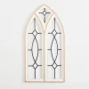 Wall Plaques-Kirkland's Home Arched Wood And Metal Geometric Wall Plaque White/Tan/Black