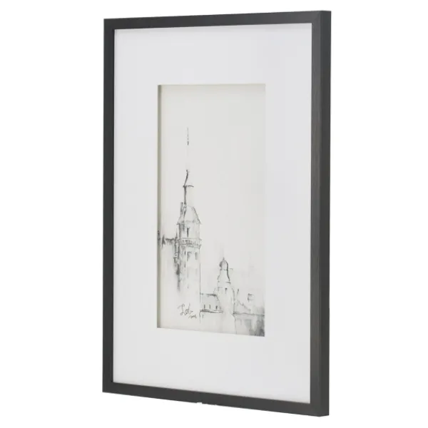 Framed Art-Kirkland's Home Architectural Drawings Framed Art Prints, Set Of 4 White/Black