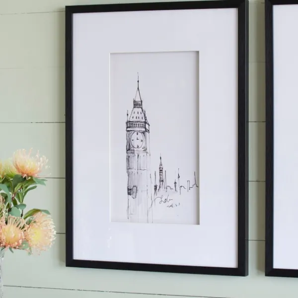 Framed Art-Kirkland's Home Architectural Drawings Framed Art Prints, Set Of 4 White/Black