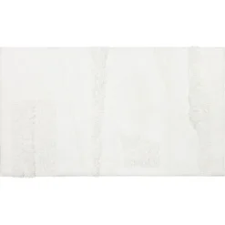 Bathroom Rugs-Kirkland's Home Arctic Asymmetrical Cotton Bath Mat, 60 In. White