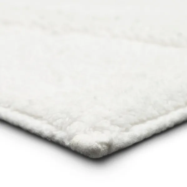 Bathroom Rugs-Kirkland's Home Arctic Asymmetrical Cotton Bath Mat, 45 In. White