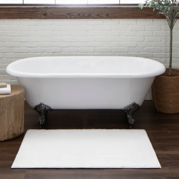 Bathroom Rugs-Kirkland's Home Arctic Plush Reversible Cotton Bath Mat, 45 In. White