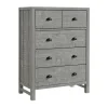Dressers & Chests-Kirkland's Home Arden Wood 5-Drawer Chest Gray