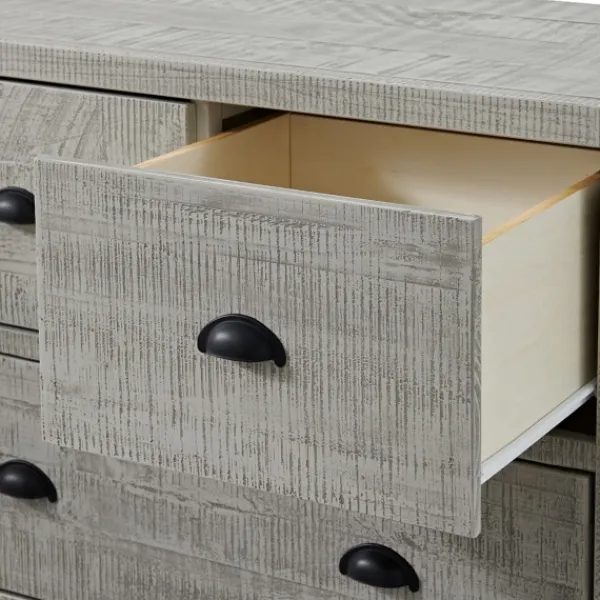 Dressers & Chests-Kirkland's Home Arden Wood 5-Drawer Chest Gray
