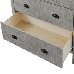Dressers & Chests-Kirkland's Home Arden Wood 5-Drawer Chest Gray