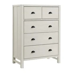Dressers & Chests-Kirkland's Home Arden Wood 5-Drawer Chest White