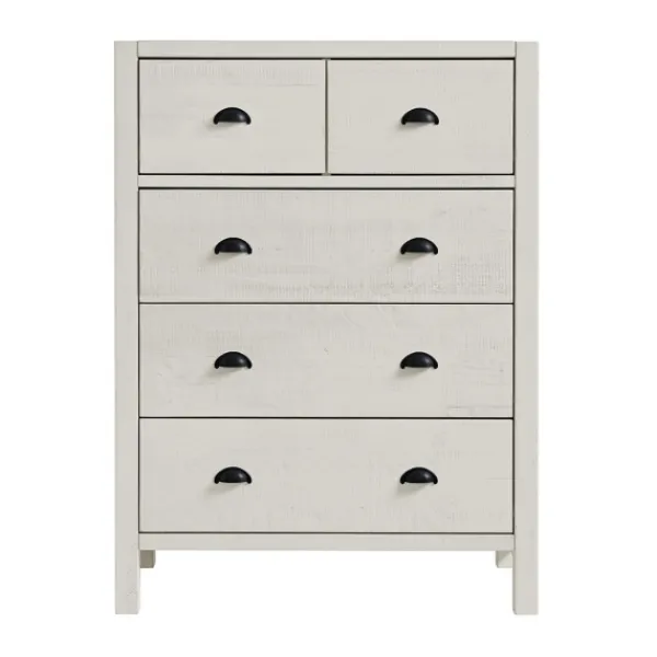 Dressers & Chests-Kirkland's Home Arden Wood 5-Drawer Chest White
