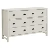Dressers & Chests-Kirkland's Home Arden Wood 6-Drawer Dresser White