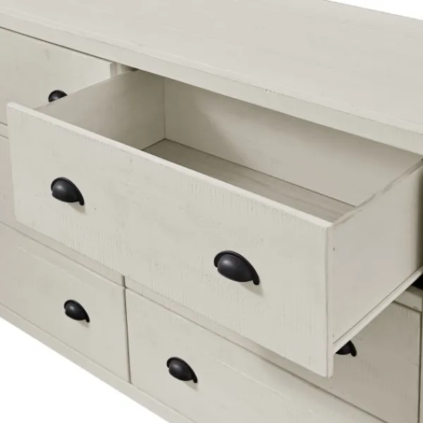 Dressers & Chests-Kirkland's Home Arden Wood 6-Drawer Dresser White