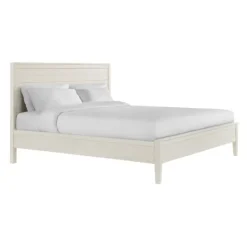 Beds & Headboards-Kirkland's Home Arden Wood Panel King Bed White