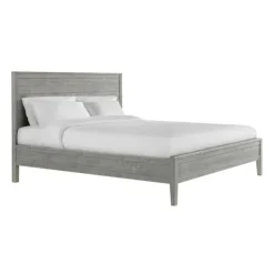 Beds & Headboards-Kirkland's Home Arden Wood Panel King Bed Gray