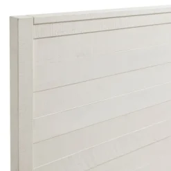Beds & Headboards-Kirkland's Home Arden Wood Panel Queen Bed White
