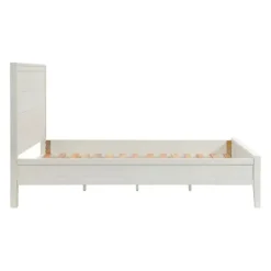 Beds & Headboards-Kirkland's Home Arden Wood Panel Queen Bed White
