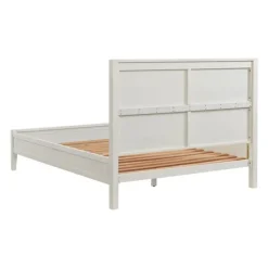 Beds & Headboards-Kirkland's Home Arden Wood Panel Queen Bed White