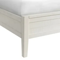 Beds & Headboards-Kirkland's Home Arden Wood Panel Queen Bed White