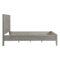 Beds & Headboards-Kirkland's Home Arden Wood Panel Queen Bed Gray