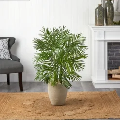 Trees & Topiaries-Kirkland's Home Areca Palm Tree In Sandy Planter