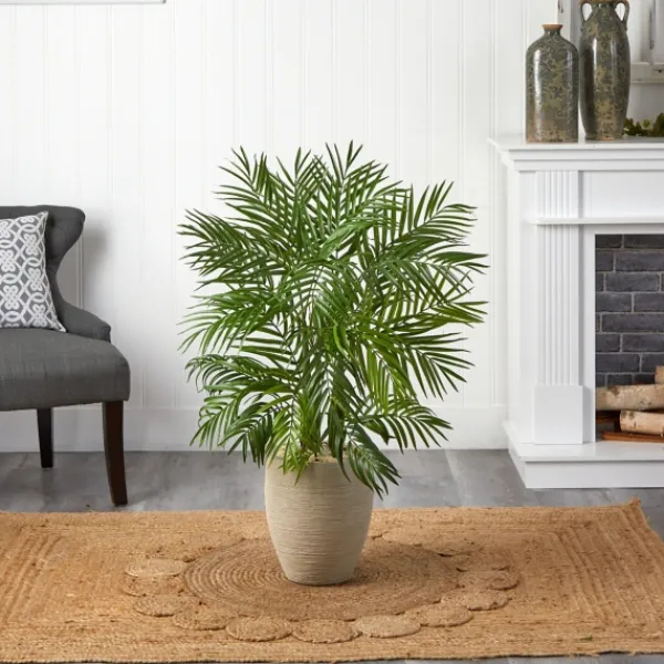 Trees & Topiaries-Kirkland's Home Areca Palm Tree In Sandy Planter