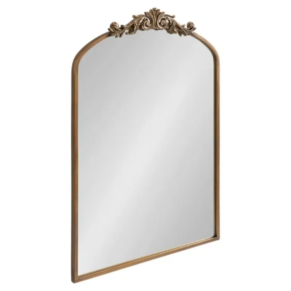 Decorative Mirrors-Kirkland's Home Arendahl Arched Mirror, 24X36 In. Gold