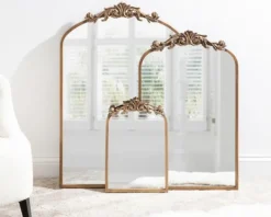Decorative Mirrors-Kirkland's Home Arendahl Arched Mirror, 19X31 In. Gold