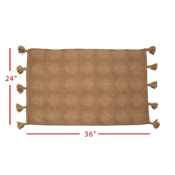 Outdoor Rugs-Kirkland's Home Artisanal Geometric Outdoor Scatter Rug Brown