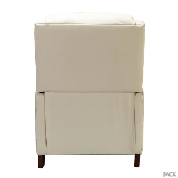 Accent Chairs-Kirkland's Home Arturo Leather Wingback Recliner Ivory