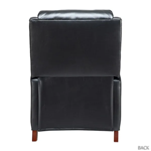 Accent Chairs-Kirkland's Home Arturo Leather Wingback Recliner Black
