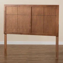 Beds & Headboards-Kirkland's Home Ash Walnut Wood Panel Full Headboard Brown