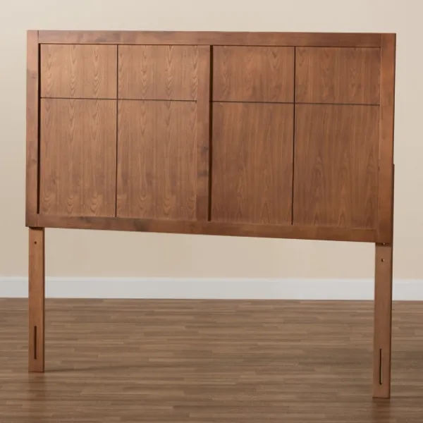 Beds & Headboards-Kirkland's Home Ash Walnut Wood Panel Full Headboard Brown