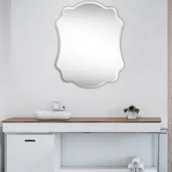 Decorative Mirrors-Kirkland's Home Ashley Scallop Edge Beveled Mirror
