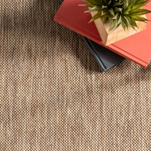 Outdoor Rugs-Kirkland's Home Asia Stripe Border Outdoor Rug, 8X10 Brown
