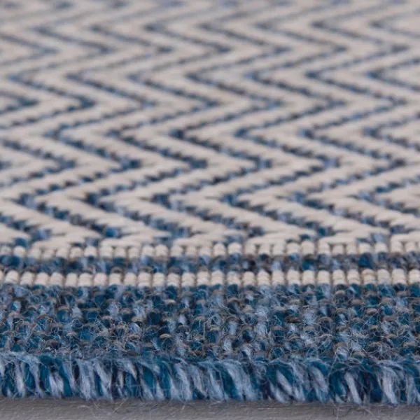 Outdoor Rugs-Kirkland's Home Auckland Chevron Outdoor Area Rug, 6X9 Blue