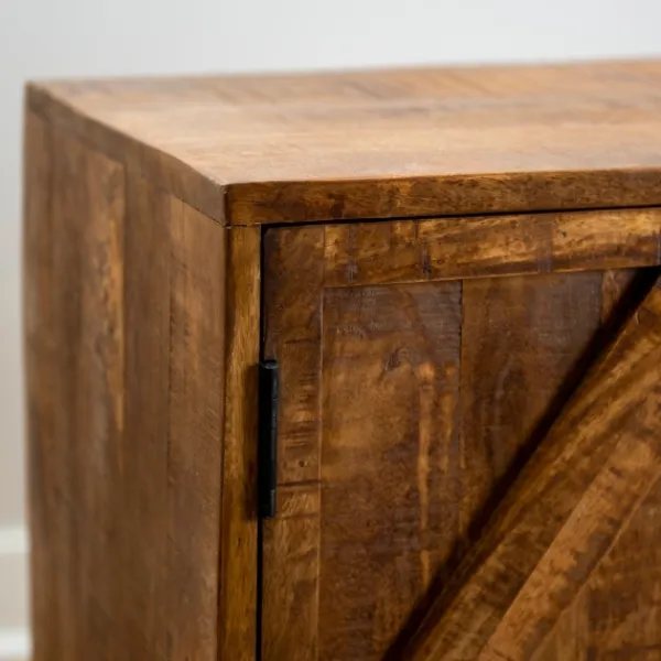 Cabinets & Sideboards-Kirkland's Home Austin Warm Wood Farmhouse Cabinet Brown